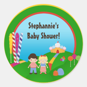 20 - 1,5" Favor Stickers Snoep Land Ice Cream