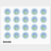 20 - 1,5" Favor Stickers Turtle Reef Ocean Zee (Vel)