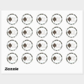 20 - 1,5" Favoriet Stickers Bruin Damask (Vel)