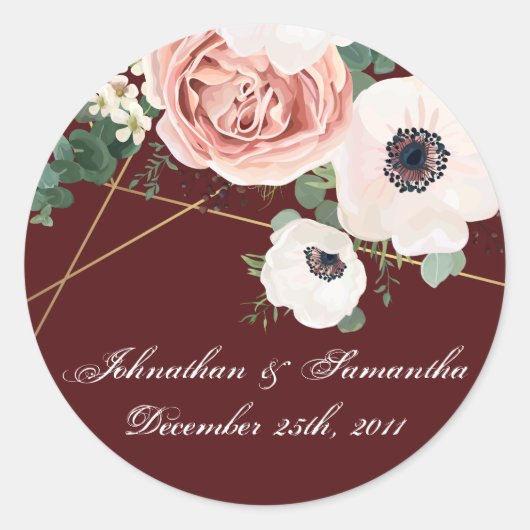 20 - 1.5" Favoriet Stickers Geometrische Tuinwijn (Voorkant)