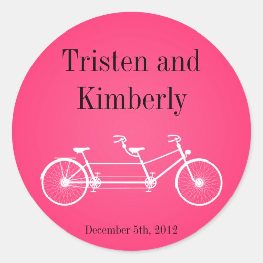 20 - 1.5" Favoriete Stickers Hot Pink Double Bike (Voorkant)