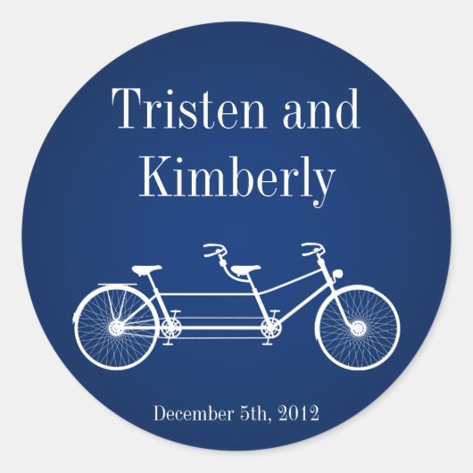 20 - 1.5" Favoriete Stickers Navy Blue Double Bike (Voorkant)