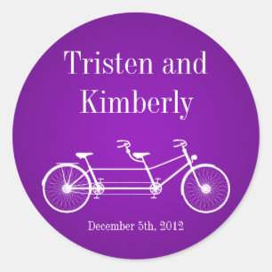 20 - 1.5" Favoriete Stickers Paarse Dubbele Fiets
