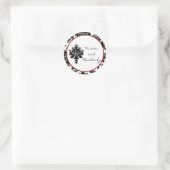 20 - 1.5" Favoriete Stickers Zwart Rood Damask (Tas)