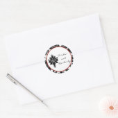 20 - 1.5" Favoriete Stickers Zwart Rood Damask (Envelop)