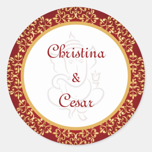 20 - 1.5" Geef de voorkeur aan Stickers Lord Ganes (Voorkant)