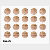 20 - 1,5" Geef Stickers Tarwe op Burlap Sack Cou (Vel)
