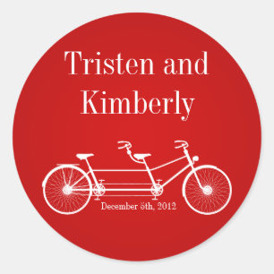 20 - 1,5" gunst Stickers rode dubbele fiets