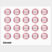 20 - 1,5" gunst Stickers Roos gouden glitter (Vel)