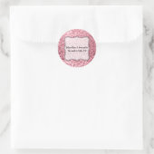 20 - 1,5" gunst Stickers Roos gouden glitter (Tas)