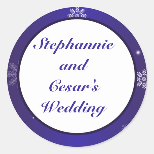 20 - 1.5"gunst Stickers witte sneeuwvlokken (Voorkant)