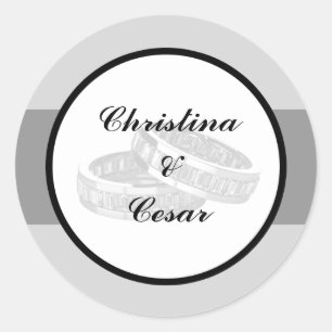 20 - 1.5"gunst Stickers Zijn/Hers Diamanthuwelijk