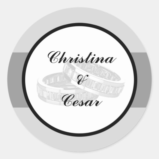 20 - 1.5"gunst Stickers Zijn/Hers Diamanthuwelijk (Voorkant)