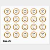 20 - 1.5"gunstwiel Stickers/Hoefijzer Su Ronde Sticker (Vel)