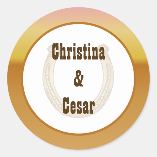 20 - 1.5"gunstwiel Stickers/Hoefijzer Su Ronde Sticker (Voorkant)