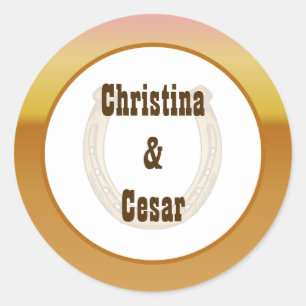 20 - 1.5"gunstwiel Stickers/Hoefijzer Su Ronde Sticker