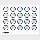 20 - 1,5-inch Blue Architectural Business-Stickers Ronde Sticker (Vel)
