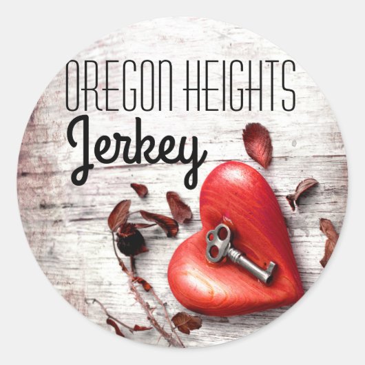 20 - 1,5-inch Business Stickers Country Wood Key t (Voorkant)