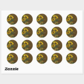 20 - 1,5 inch envelop afdichting zomer zonnebloem ronde sticker (Vel)