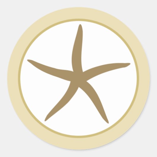 20 - 1,5-inch envelop Seal Sandy Beach Ronde Sticker (Voorkant)