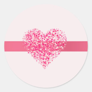 20 - 1,5-inch enveloppen voor roze Confetti Ronde Sticker