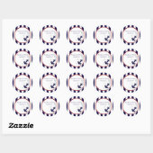 20 - 1,5-inch envelopzegel blauw anker nicht ronde sticker (Vel)