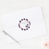 20 - 1,5-inch envelopzegel blauw anker nicht ronde sticker (Envelop)