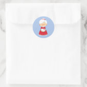 20 - 1,5-inch envelopzegel mevrouw Santa Clause Ronde Sticker (Tas)
