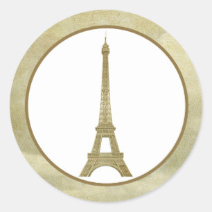20 - 1,5-inch envelopzegel Paris Ronde Sticker