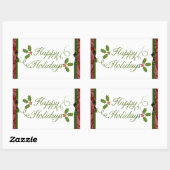 20 - 1,5-inch envelopzegel Prettige feestdagen Ker Rechthoekige Sticker (Vel)