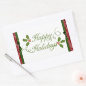 20 - 1,5-inch envelopzegel Prettige feestdagen Ker Rechthoekige Sticker (Envelop)