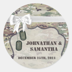 20 - 1,5-inch Favor Stickers Army OCP Camo Uniform