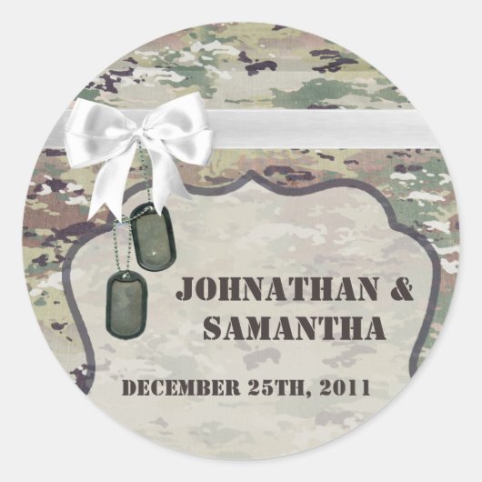 20 - 1,5-inch Favor Stickers Army OCP Camo Uniform (Voorkant)