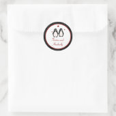 20 - 1,5-inch professoren van pinguïn Love Couple  Ronde Sticker (Tas)