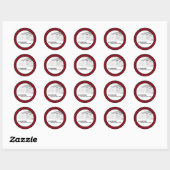 20 - 1,5-inch Red Architectural Business-Stickers Ronde Sticker (Vel)