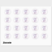 20 - 1,5"Stickers Paarse Dydrangea Ronde Sticker (Vel)