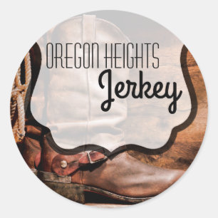 20 - 1.5" Zakelijke Stickers Cowboy Boots Barn Woo