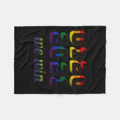 20 2021 We winnen Biden Harris 46 Inauguration Pri Fleece Deken (Voorkant (Horizontaal))