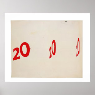 20 20 20 - 1962  - Edward Ruscha Poster