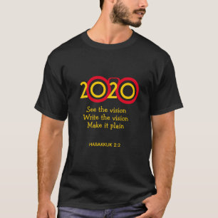 20:20 VISION Nieuw jaar Gepersonaliseerd scripts T-shirt