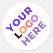 20 Aangepast bedrijfslogo | Gebrandmerkt Ronde Sticker (Voorkant)