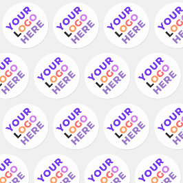 20 Aangepast bedrijfslogo | Gebrandmerkt Ronde Sticker