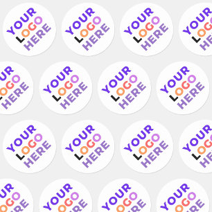 20 Aangepast bedrijfslogo   Gebrandmerkt Ronde Sticker
