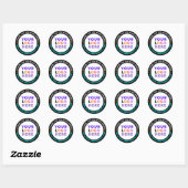 20 Aangepaste Logo, ronde zaken Dank u Stickers (Vel)