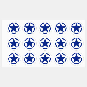 20 Amerikaanse sterpotlood Decals Labels