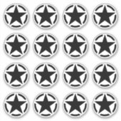 20 Amerikaanse  sterpotlood Decals Sticker (Voorkant)