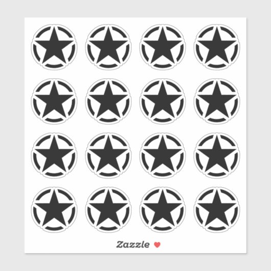 20 Amerikaanse  sterpotlood Decals Sticker (Vel)