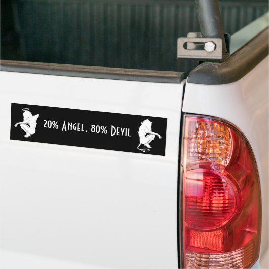 20% Angel, 80% Devil Bumpersticker (Op Truck)