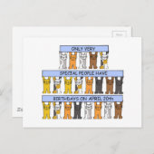 20 april Schattigee Cartoon Katten Briefkaart (Voorkant / Achterkant)