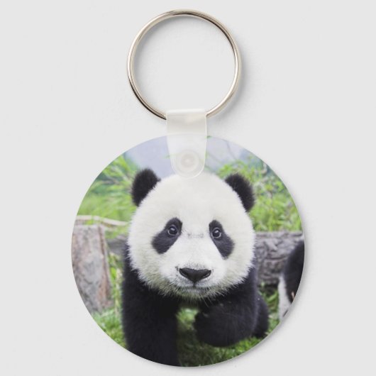 20_baby_Dieren (9) KUSTPANDA CUB WILDE DIEREN Sleutelhanger (Voorkant)